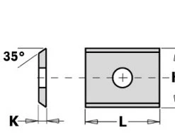 CMT Plaquette Réversible Standard 790.076.00 Lame De Rechange WPL 2 Faces 7,65 X 12 X 1,5 Mm 10 Pièces