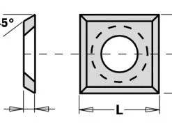CMT Plaquette Réversible Standard 790.140.02 Lame De Rechange WPL 4 Faces 14 X 14 X 2 Mm 10 Pièces