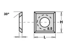 CMT Plaquette Réversible Standard 790.140.18 Lame De Rechange WPL F1730 14x14x1,7 Mm (2 Pièces)