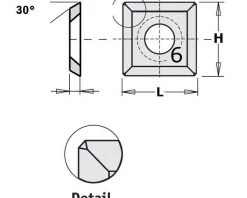 CMT Plaquette Réversible Standard 790.140.20 Lame De Rechange WPL F1730 14x14x2 Mm (10 Pièces)