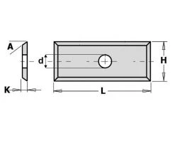 CMT Plaquette Réversible Standard 790.195.04PP Lame De Rechange HWM UMG04 19,5x12x1,5 Mm (2 Pièces)