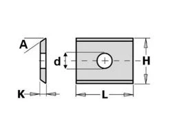 CMT Plaquette Réversible Standard 790.200.06 Lame De Rechange WPL S1920 20x12x1,5 Mm (10 Pièces)