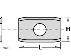 CMT Plaquette Réversible Spéciale 790.201.00 Lame De Rechange WPL 2 Faces (arrondi) 20 X 12 X 1,5 Mm 10 Pièces