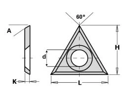 CMT Plaquette Réversible Standard 790.220.02PP Lame De Rechange WPL F1730 22x19x2 Mm (2 Pièces)