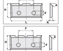 CMT Plaquette Réversible Standard 790.230.3R Lame De Rechange WPL HW-HC, 3 Rainures S2020 23x7x1,5 Mm (10 Pièces)
