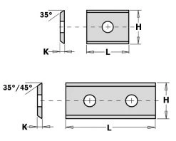 CMT Plaquette Réversible Standard 790.400.06 Lame De Rechange HWM KCR08/S1920 40x12x1,5 (10 Pcs)
