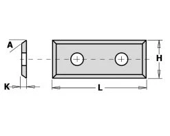 CMT Plaquette Réversible Standard 790.483.12 Lame De Rechange WPL 4 Faces 48,3 X 12 X 1,5 Mm 10 Pièces