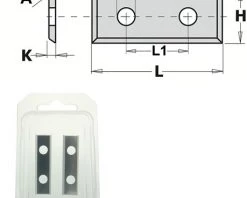 CMT Plaquette Réversible Standard 790.496.09PP Lame De Rechange HWM MG06 / S2020 49,5x9x1,5 Mm (2 Pcs)