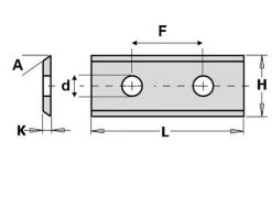 CMT Plaquette Réversible Standard 790.800.00 Lame De Rechange WPL F1730 80x13x2,2 (10 Pièces)
