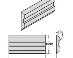 CMT Plaquette Réversible Standard 795.460.16 Centrolock Lame De Rabotage HPS 460x16x3