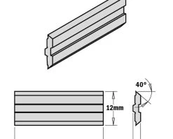 CMT Plaquette Réversible Standard 795.630.12 Centrostar, Centrofix, Quickfix Lame De Rabotage HPS 630x12x2,7