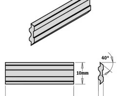 CMT Plaquette Réversible Standard 795.910.10 Tersa Lame De Rabotage HPS 910x10x2,3